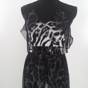 Miss Morena Gown Animal Print Small NWT